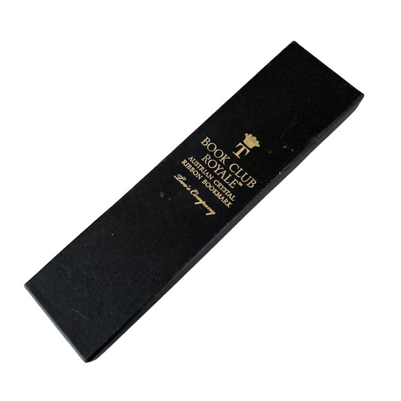 Book Club Royale Austrian Crystal Green Ribbon Bookmark - Picture 3 of 3